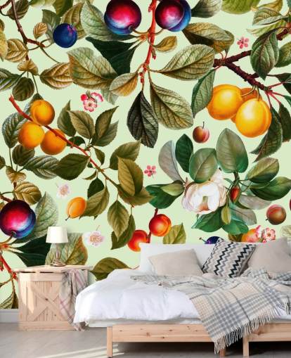 papel de parede colorido frutas