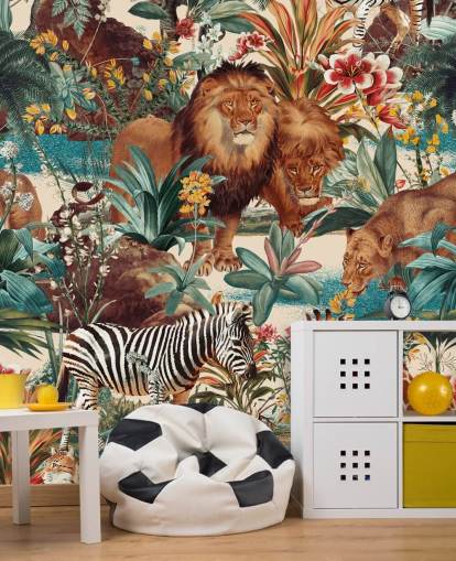 safari animals and tropical plants wallpaper safari animals and tropical plants wallpaper