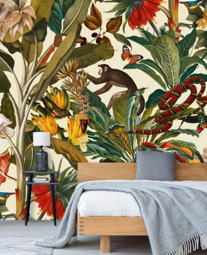 papier peint plantes et animaux de la jungle papier peint plantes et animaux de la jungle