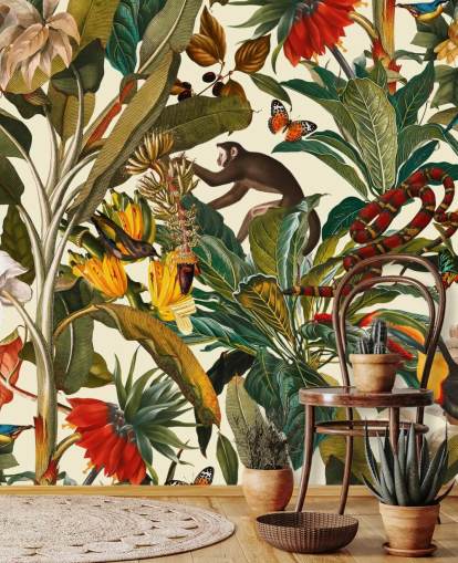 jungle planten en dieren behang jungle planten en dieren behang