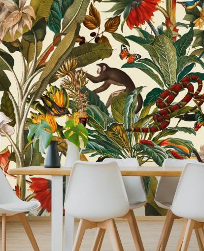 jungle plants and animals wallpaper