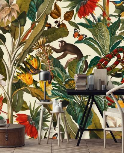 jungle plants and animals wallpaper