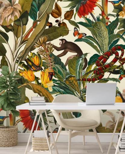 papier peint plantes et animaux de la jungle papier peint plantes et animaux de la jungle