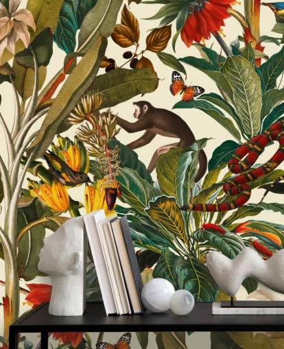 jungle plants and animals wallpaper