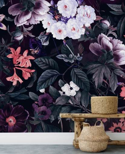dark purple flowers with white highlights wallpaper dark purple flowers with white highlights wallpaper