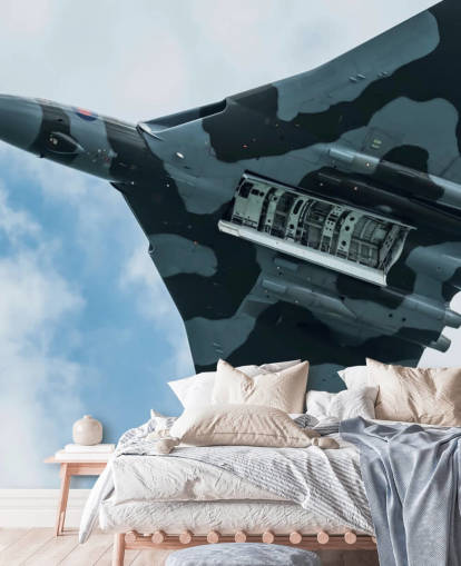 customizable military jet wall mural called Vulcan Bomber Final Run for home offices, bedrooms and businesses