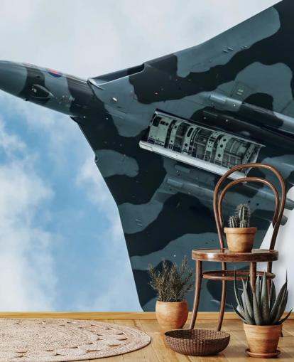 mural de pared de avión militar personalizable llamado Vulcan Bomber Final Run para oficinas domésticas, dormitorios y negocios