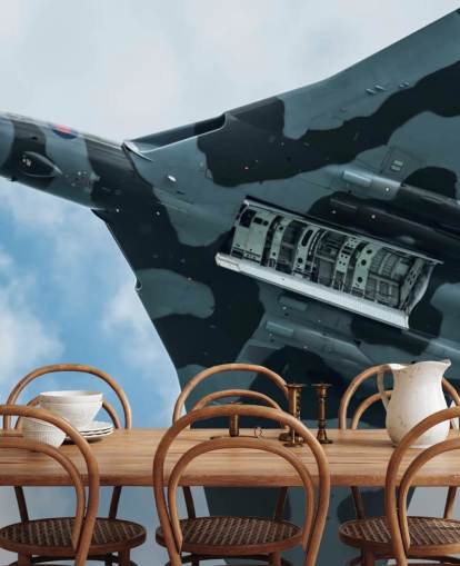 customizable military jet wall mural called Vulcan Bomber Final Run for home offices, bedrooms and businesses