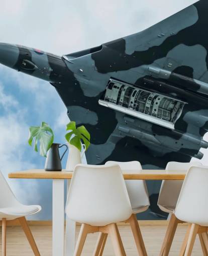 mural de pared de avión militar personalizable llamado Vulcan Bomber Final Run para oficinas domésticas, dormitorios y negocios