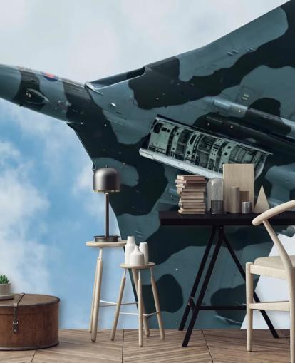 mural de pared de avión militar personalizable llamado Vulcan Bomber Final Run para oficinas domésticas, dormitorios y negocios
