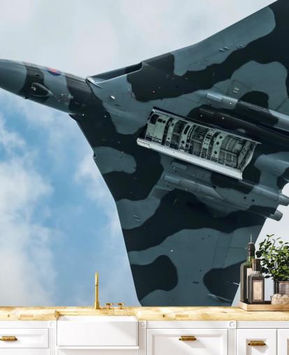 customizable military jet wall mural called Vulcan Bomber Final Run for home offices, bedrooms and businesses