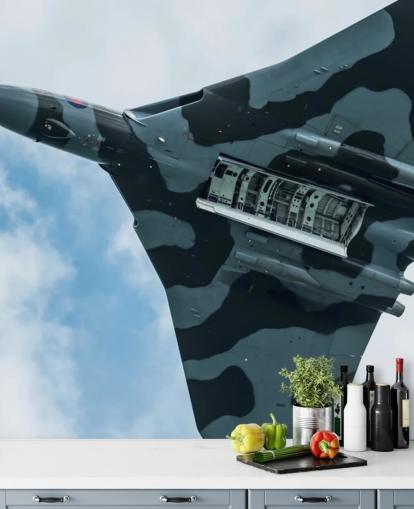 mural de pared de avión militar personalizable llamado Vulcan Bomber Final Run para oficinas domésticas, dormitorios y negocios