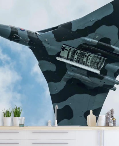 mural de pared de avión militar personalizable llamado Vulcan Bomber Final Run para oficinas domésticas, dormitorios y negocios