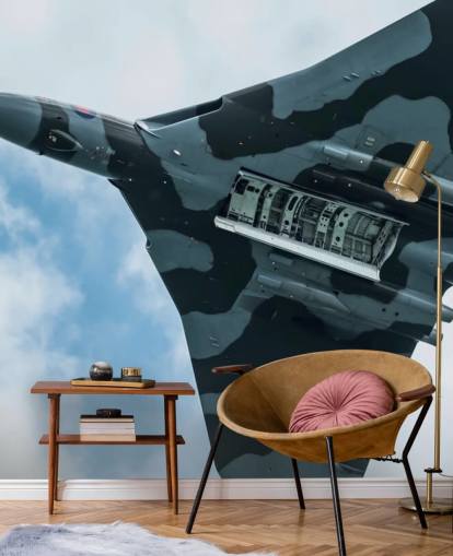 mural de pared de avión militar personalizable llamado Vulcan Bomber Final Run para oficinas domésticas, dormitorios y negocios