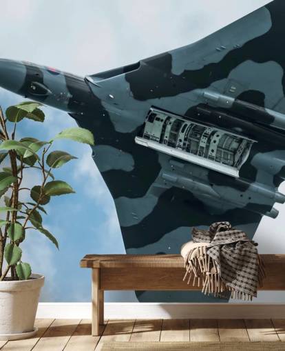 mural de pared de avión militar personalizable llamado Vulcan Bomber Final Run para oficinas domésticas, dormitorios y negocios