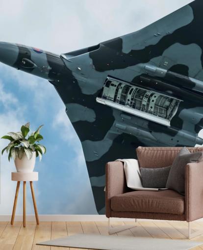 customizable military jet wall mural called Vulcan Bomber Final Run for home offices, bedrooms and businesses