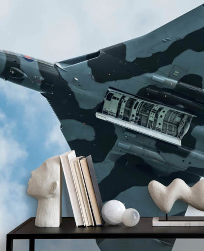 mural de pared de avión militar personalizable llamado Vulcan Bomber Final Run para oficinas domésticas, dormitorios y negocios