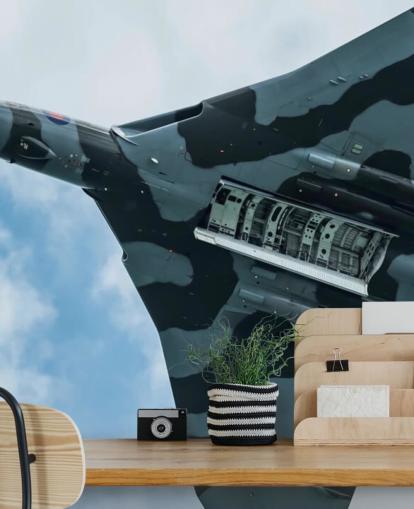 murale personalizzabile con jet militare chiamato Vulcan Bomber Final Run per casa, uffici, camere da letto e aziende