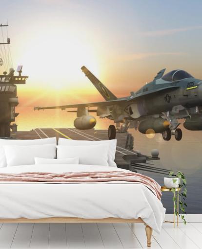 customizable military aircraft carrier wall mural called Aircraft Carrier customizable military aircraft carrier wall mural called Aircraft Carrier