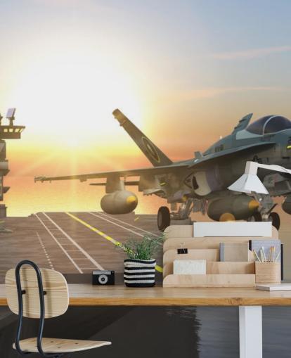 tilpassbart militært hangarskip veggmaleri kalt Aircraft Carrier tilpassbart militært hangarskip veggmaleri kalt Aircraft Carrier