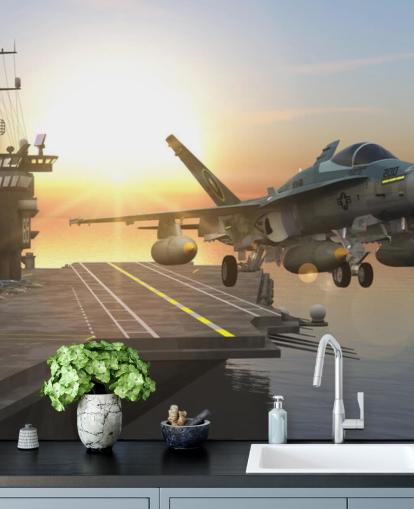 customizable military aircraft carrier wall mural called Aircraft Carrier
