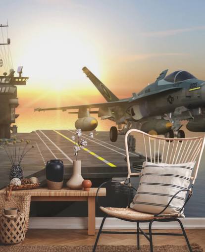 anpassbares Wandbild eines militärischen Flugzeugträgers namens Aircraft Carrier