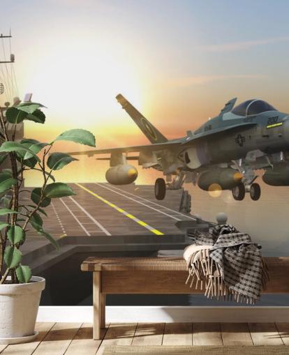 customizable military aircraft carrier wall mural called Aircraft Carrier customizable military aircraft carrier wall mural called Aircraft Carrier