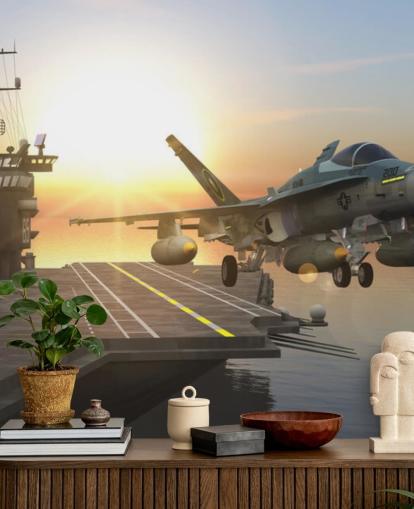 customizable military aircraft carrier wall mural called Aircraft Carrier customizable military aircraft carrier wall mural called Aircraft Carrier