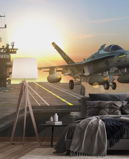 anpassbares Wandbild eines militärischen Flugzeugträgers namens Aircraft Carrier
