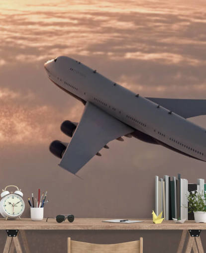 Commercial Plane Wallpaper Mural Commercial Plane Wallpaper Mural