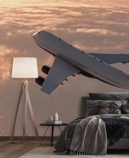 Papier peint mural pour avions commerciaux