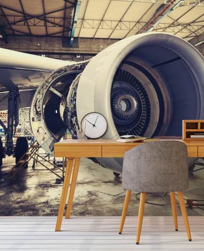 customizable aircraft wallpaper mural called Jet Engine
