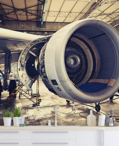 customizable aircraft wallpaper mural called Jet Engine