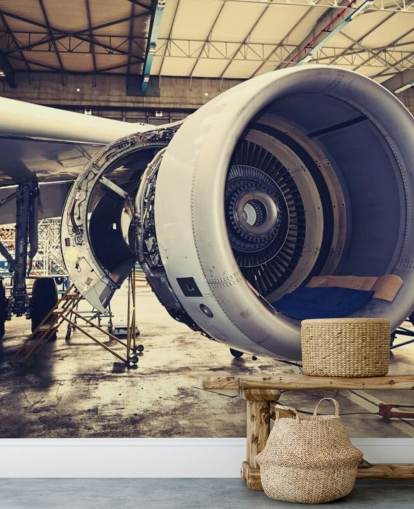 customizable aircraft wallpaper mural called Jet Engine