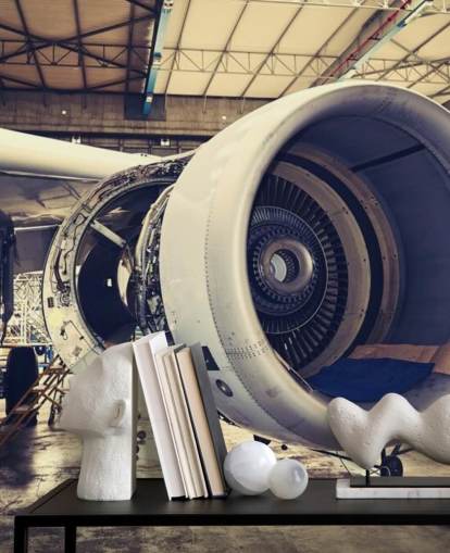 customizable aircraft wallpaper mural called Jet Engine
