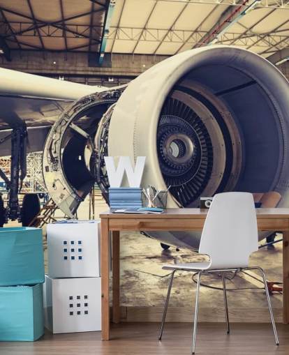 mukautettava lentokoneen taustakuvamaalaus nimeltä Jet Engine