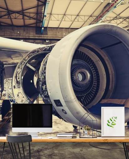 customisable aircraft wallpaper mural called Jet Engine