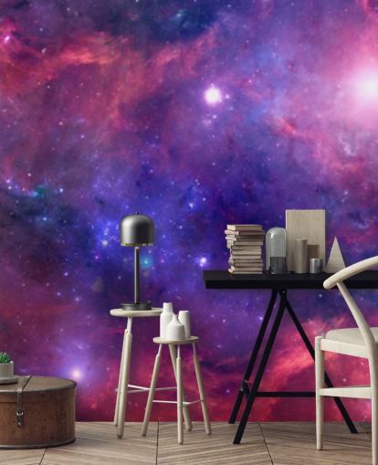 papel pintado colorido nebulosa