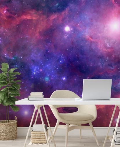 farverig nebula tapet