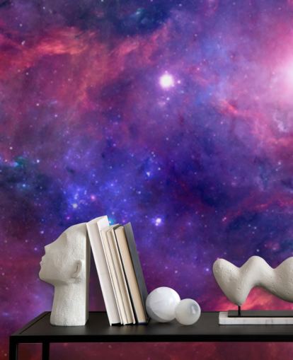 farverig nebula tapet