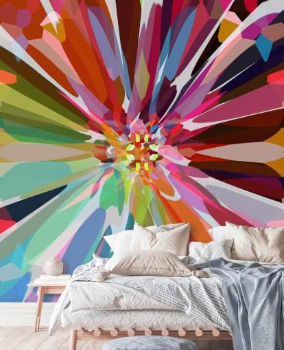 bunt abstrakte Blumentapete