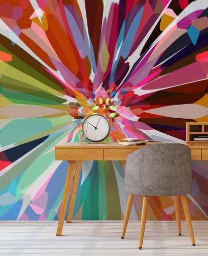 bunt abstrakte Blumentapete