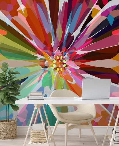 fargerik abstrakt floral tapet fargerik abstrakt floral tapet