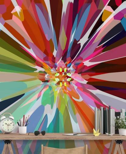 bunt abstrakte Blumentapete