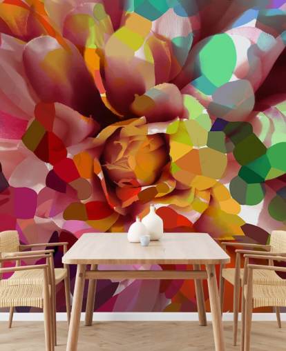 papel de parede flor colorida papel de parede flor colorida