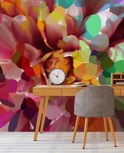 papier peint de fleurs colorées