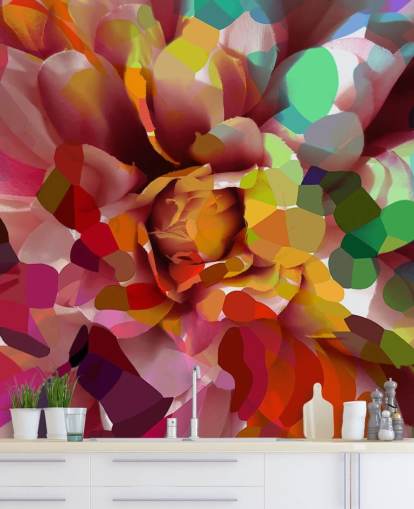 papier peint de fleurs colorées papier peint de fleurs colorées