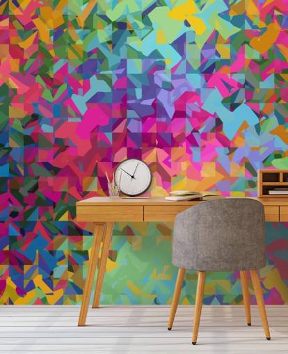 multicoloured pattern wallpaper