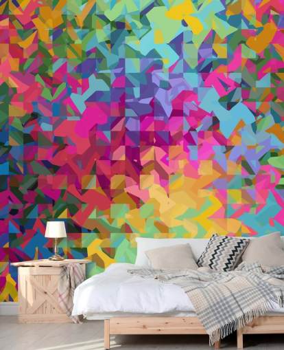 papel de parede padrão multicolorido papel de parede padrão multicolorido