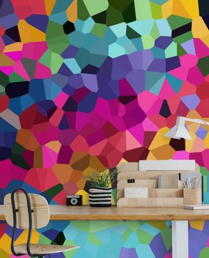 kleurrijke abstracte vormen behang